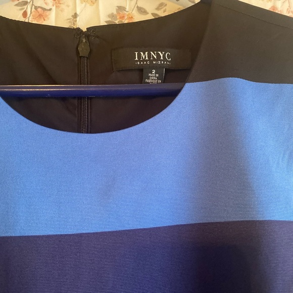 IMNYC by Isaac Mizrahi color block striped lined sleeveless dress 2 has pockets - Picture 6 of 6